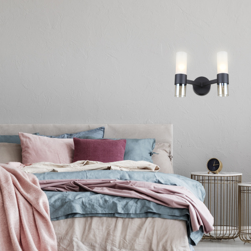 Настенный светильник Escada 1122/2A E14*40W Black фото 2