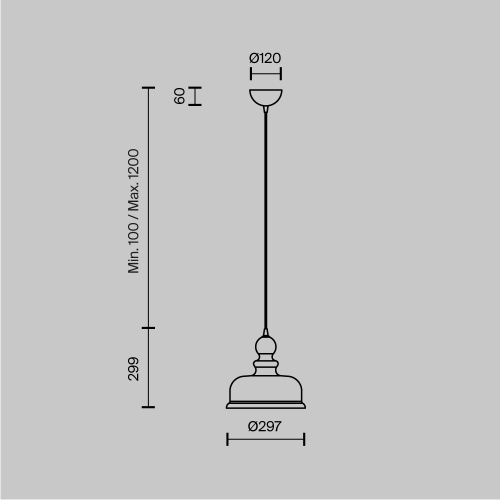 Подвесной светильник Maytoni P001PL-01BZ фото 5