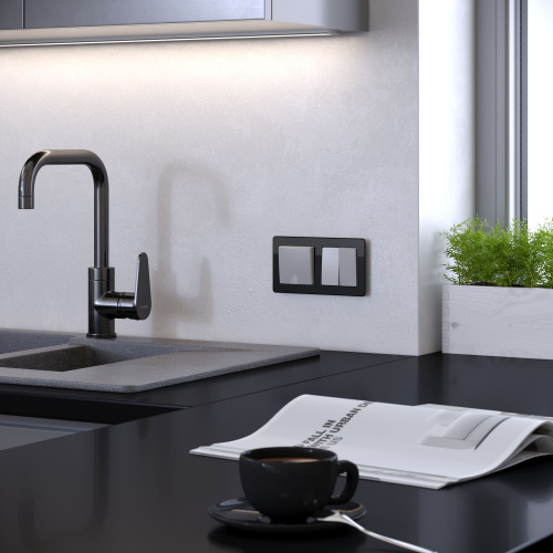 Рамка из акрила на 2 поста Acrylic черный W0022708 фото 3