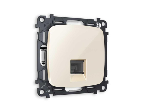 Комплект механизма компьютерной розетки AMBRELLA VOLT OMEGA Бежевый глянец RJ-45(8P8C) CAT6 с шторкой QUANT (OP3120, VM188) MO312010 Комплект механизма компьютерной розетки AMBRELLA VOLT OMEGA Бежевый глянец RJ-45(8P8C) CAT6 с шторкой QUANT (OP3120, VM188) MO312010