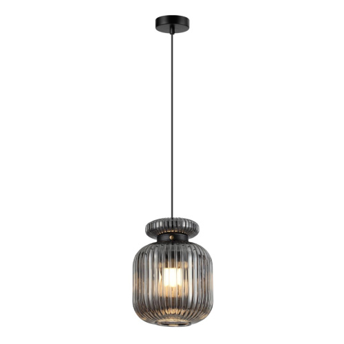 5042/1B PENDANT ODL24 373 черный/дымчатый/металл/стекло/эко.кожа Подвес E27 1*60W JUGI 5042/1B PENDANT ODL24 373 черный/дымчатый/металл/стекло/эко.кожа Подвес E27 1*60W JUGI