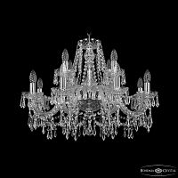 Люстра хрустальная 1403/8+4/240 Ni Bohemia Ivele Crystal (Богемия Ивеле Кристалл)