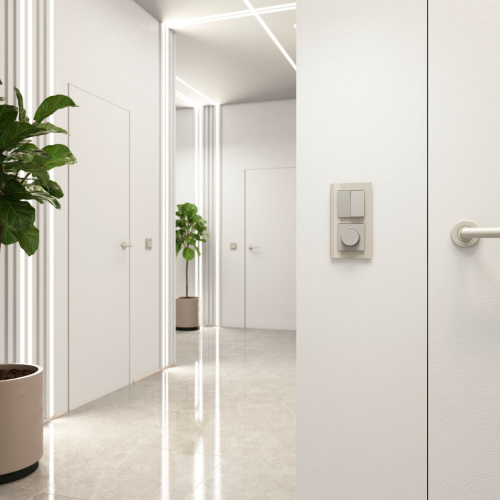 Выключатель двухклавишный проходной (дымчатый) W1222004 фото 2