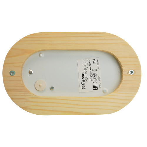 Светильник накладной IP54, 220V 60Вт Е27, дерево, клен, овал НБО 04-60-011 фото 5