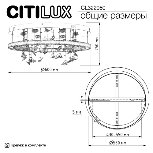 Citilux ETERA CL322050 LED Люстра хрустальная с пультом фото 14 Citilux ETERA CL322050 LED Люстра хрустальная с пультом фото 14