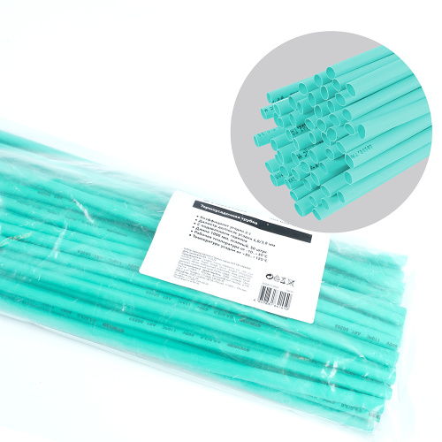 Термоусадочная трубка STEKKER 6,0/3,0 мм, длина 100 см., усадка 2:1, зеленый HST-630-100GN