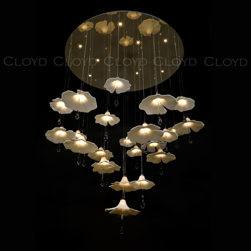 Люстра Cloyd SHANGRILA C33 / выс. 120 см - керамика - золото (арт.11334) фото 5 Люстра Cloyd SHANGRILA C33 / выс. 120 см - керамика - золото (арт.11334) фото 5