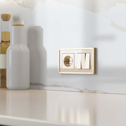 Набор клавиш для выключателя трехклавишного (шампань рифленый) W1139010 фото 4