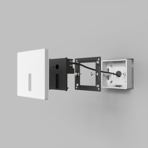 DK1030-WH Светильник встраиваемый в стену, IP 20, LED 3000K, 3 Вт, белый, алюминий фото 4