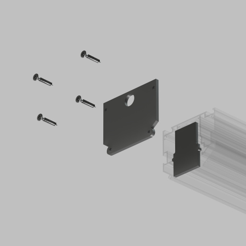 TR2025-BK Комплект торцевых заглушек для трека SMART ONE фото 4