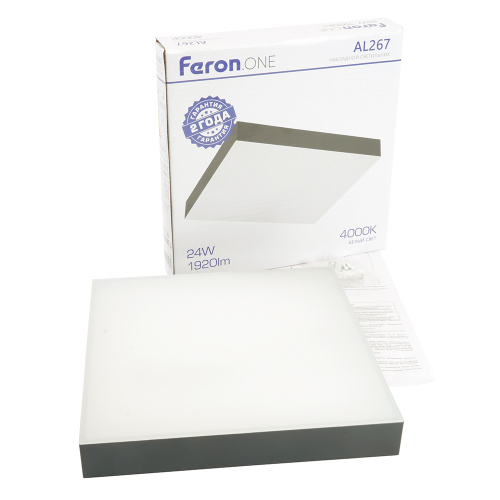 Светодиодный светильник Feron AL267 накладной 24W 4000K черный фото 5