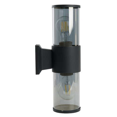 Светильник садово-парковый Feron DH1302, на стену вверх/вниз,  E27 230V, черный фото 8