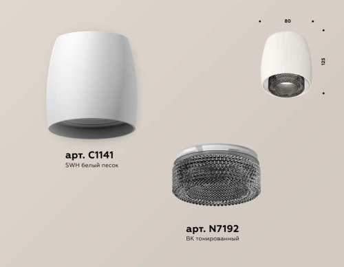 Комплект накладного светильника Ambrella light Techno Spot XS1141021 SWH/BK белый песок/тонированный (C1141, N7192) фото 3