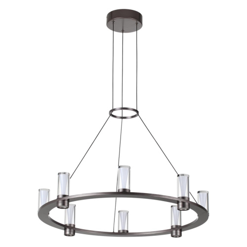 7143/55L HIGHTECH ODL26 513 Подвесной светильник темный никель/акрилл/металл IP20 LED 45W 4260Лм 3000K 180° 220V DEFANCE