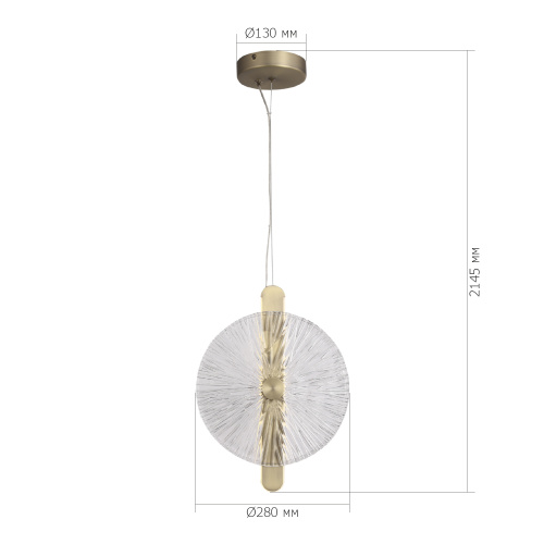 SL6141.303.01 Светильник подвесной ST-Luce бронза/прозрачный LED 1*11W 4000K WASI фото 2