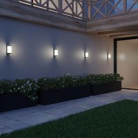 359300 STREET NT24 776 черный Светильник ландшафтный настенный IP65 LED 6W 4000K 180-265V OPAL