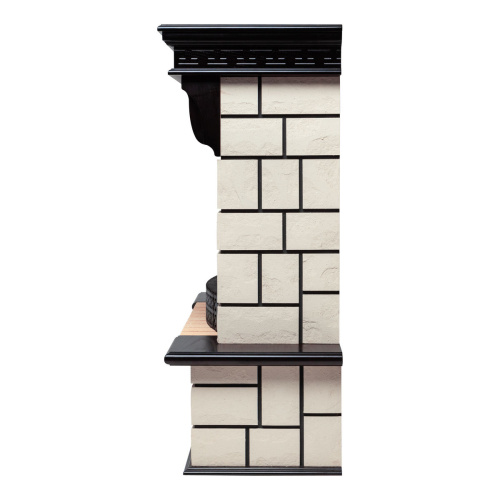 Каминокомплект STONE/СТОУН Античный дуб с очагом Электроочаг SPARTA 25.5 фото 4