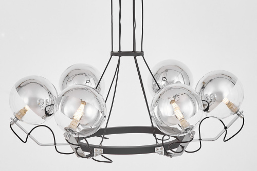 Подвесной светильник Lumina Deco LDP 9110-6 BK+CHR фото 2