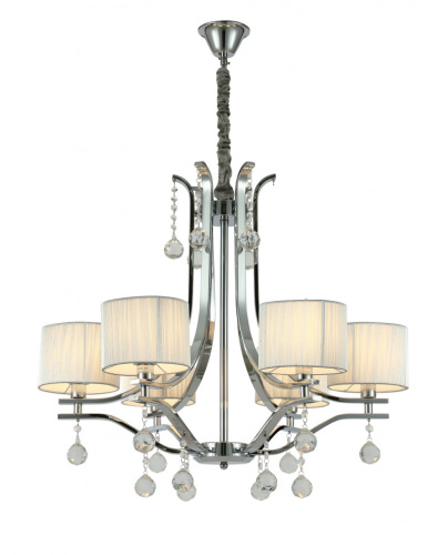 Хрустальная подвесная люстра Lumina Deco Fontenea LDP 8443-6 CHR Хрустальная подвесная люстра Lumina Deco Fontenea LDP 8443-6 CHR
