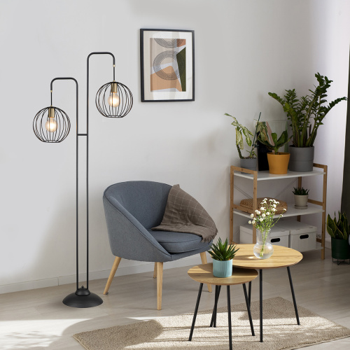 Напольный светильник Escada 10176/2 E27*60W Black/Brass фото 2