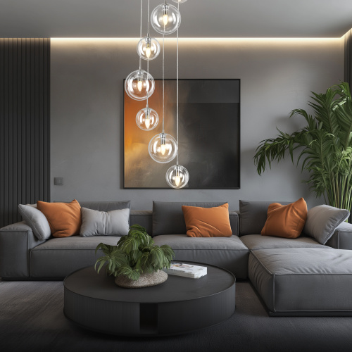 Citilux Томми CL102071 Люстра каскадная с прозрачными шарами фото 7 Citilux Томми CL102071 Люстра каскадная с прозрачными шарами фото 7