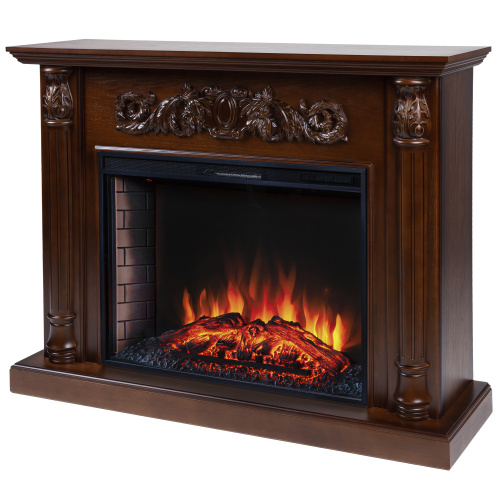 Каминокомплект SALFORD/ОЛИВА Светлый орех с очагом Электроочаг EPSILON/ЭПСИЛОН 33 фото 2