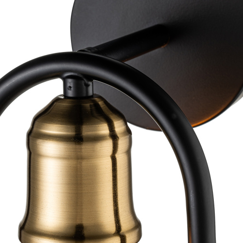 Настенный светильник Escada 659/1A E27*40W Black/Brass фото 3