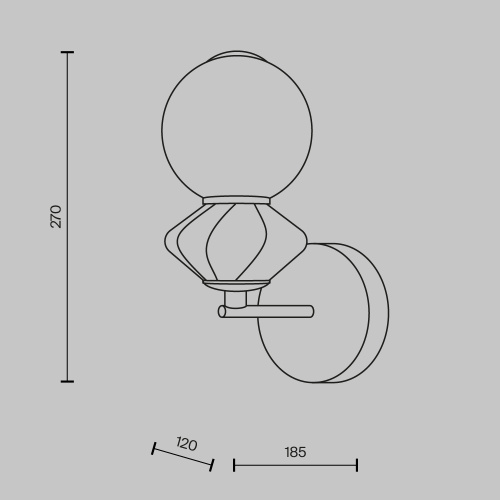 Настенный светильник (бра) Maytoni MOD362WL-L5GR3K фото 15