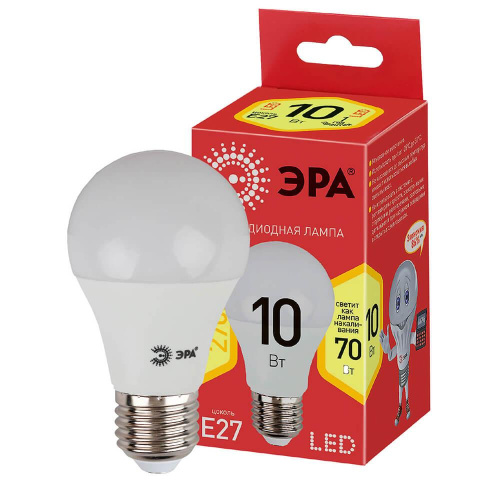 Лампа светодиодная ЭРА E27 10W 2700K матовая ECO LED A60-10W-827-E27 Б0028006 фото 4 Лампа светодиодная ЭРА E27 10W 2700K матовая ECO LED A60-10W-827-E27 Б0028006 фото 4
