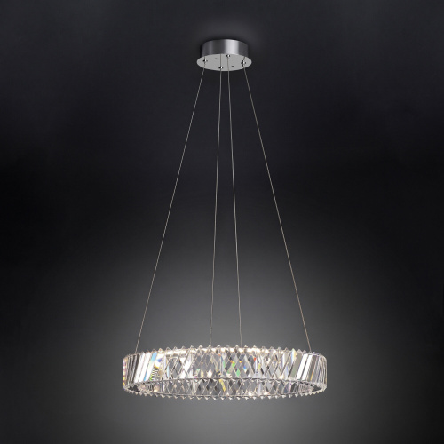 Светодиодная хрустальная люстра 101004 LED никель хрусталь Strotskis фото 4