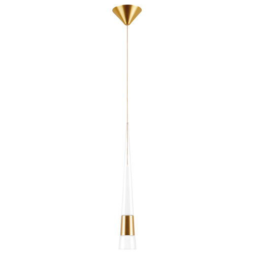757013 Люстра CONE LED 5W 280LM ЗОЛОТО/БЕЛЫЙ/ПРОЗРАЧНЫЙ 3000K 757013 Люстра CONE LED 5W 280LM ЗОЛОТО/БЕЛЫЙ/ПРОЗРАЧНЫЙ 3000K