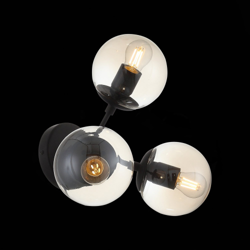 SL549.411.03 Бра ST-Luce Черный/Янтарный E27 3*40W STAMPO фото 8