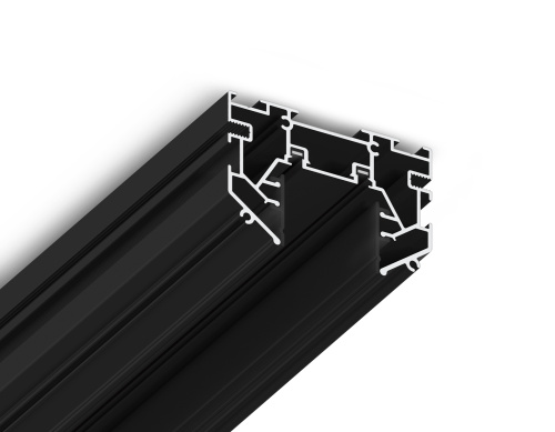 Шинопровод для монтажа в натяжной ПВХ потолок системы крепления Гарпун Magnetic Ultra slim 26 48В черный 2м фото 2 Шинопровод для монтажа в натяжной ПВХ потолок системы крепления Гарпун Magnetic Ultra slim 26 48В черный 2м фото 2