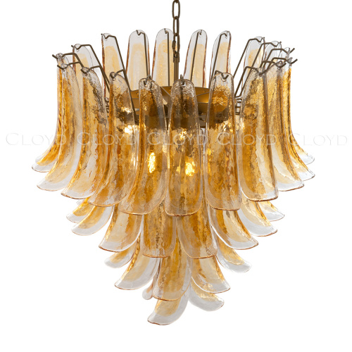 Люстра Cloyd AZORES-C C10 / Ø65 см - латунь светл. - янтарное стекло (арт.11653) фото 6