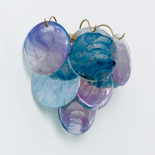 Бра Cloyd LINZE-B W2 / выс. 32 см - латунь - голубое стекло (арт.20483) фото 5