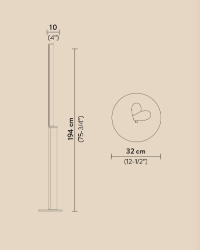Торшер Modula Twisted light grey/plisse фото 3