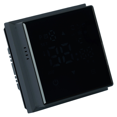 Терморегулятор Wi-Fi (механизм), STEKKER, 250В, 3500Вт, серия Эмили, RSW00-5119-05, черный уголь, soft touch фото 3