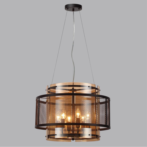 8007/6 MODERNI LN26 296 черный/черный, золотой металл/металл, стекло Люстра подвесная Е14 6*40W 220V ZARINA фото 5 8007/6 MODERNI LN26 296 черный/черный, золотой металл/металл, стекло Люстра подвесная Е14 6*40W 220V ZARINA фото 5