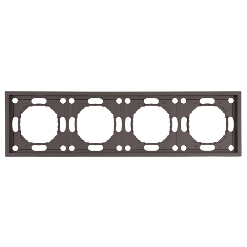 Рамка STEKKER, PFR00-5004-09 4-местная, серия Эмили, антрацит, soft touch