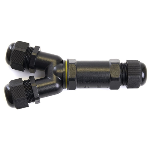 Соединитель-коннектор для проводов LD529, 3-контактный, водонепроницаемый (клемма 3pin), черный фото 3