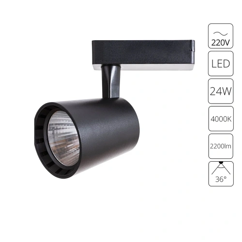Трековый светильник Arte Lamp ATILLO A2324PL-1BK