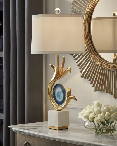 Настольная лампа с агатом "Эдеса"