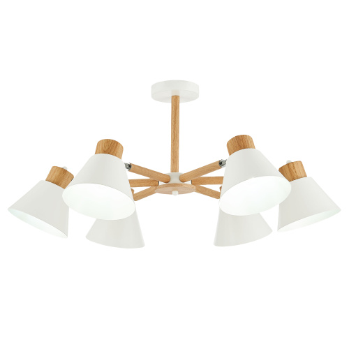 SLE103702-06 Светильник потолочный Светлое дерево, Белый/Белый E27 6*60W BUVE фото 6