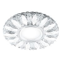 Светильник встраиваемый с белой LED подсветкой Feron CD917 потолочный MR16 G5.3 прозрачный-матовый