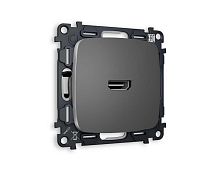 Комплект механизма розетки HDMI 2.0 AMBRELLA VOLT OMEGA Антрацит серый 40V/500mA 2.0GHz 5-18Gbit/s QUANT (OP6640, VM222) MO664010