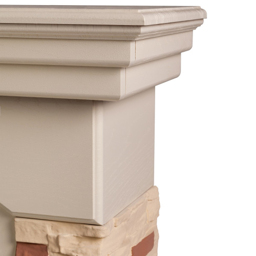 Электрокамин RealFlame Neapolis WT айвори с очагом Majestic Lux Brass фото 3