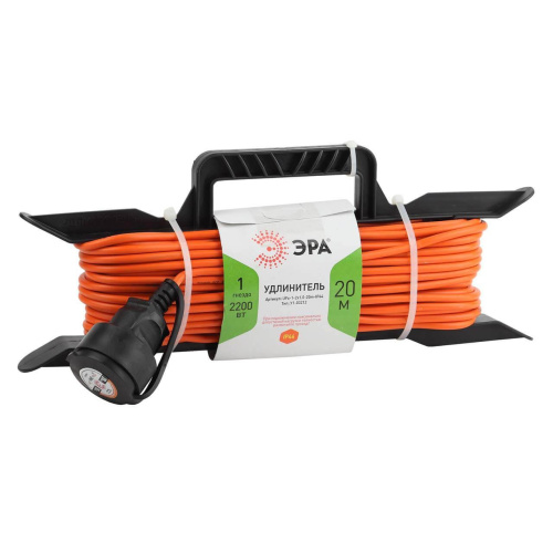 Удлинитель силовой ЭРА UFx-1-2x1.0-20m-IP44 Б0043040 Удлинитель силовой ЭРА UFx-1-2x1.0-20m-IP44 Б0043040