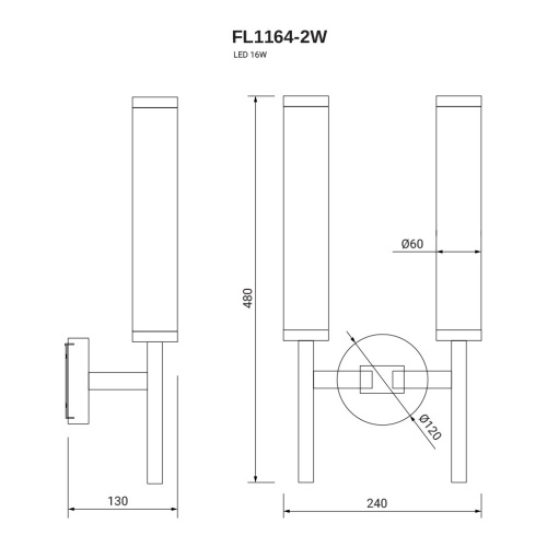 Бра Aspect FL1164-2W фото 6
