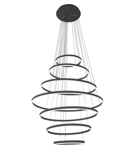 08537,19(4000K) Люстра димм. Тор черный Led 284W