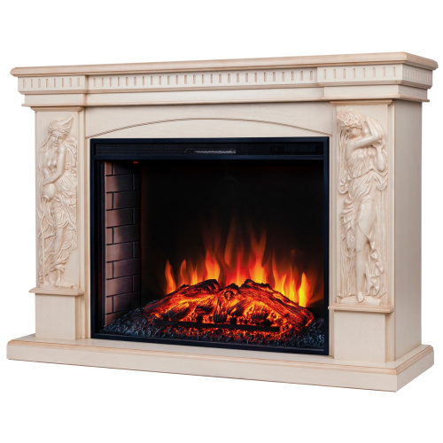 Электрокамин RealFlame Diva 33 WT белый дуб с бронзовой патиной с очагом Epsilon 33 фото 2